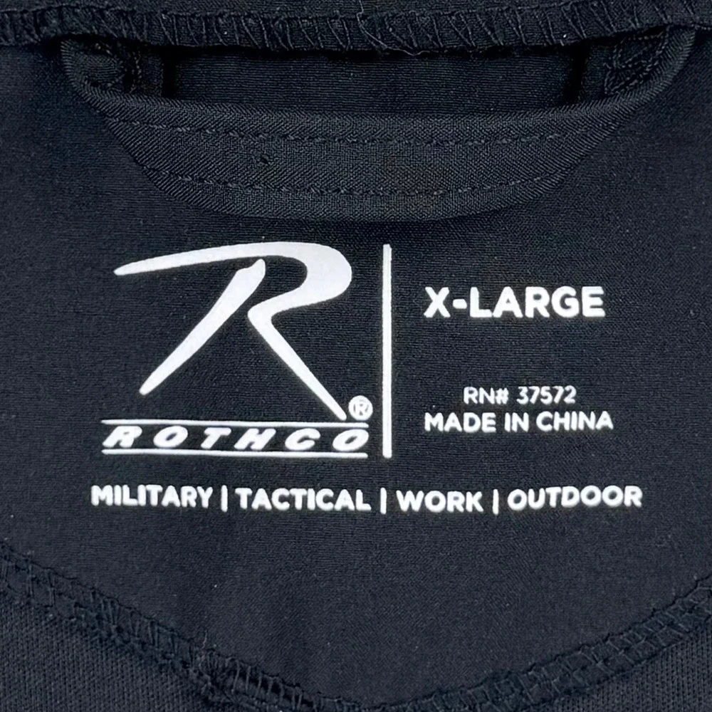 Rothco Military Tactical Soft Shell Vest Men XL Black Utility Workwear‎ Full Zip